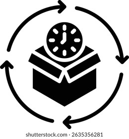 Icons for express courier services, logistics companies, e-commerce platforms that emphasize delivery speed, or part of an order tracking dashboard.