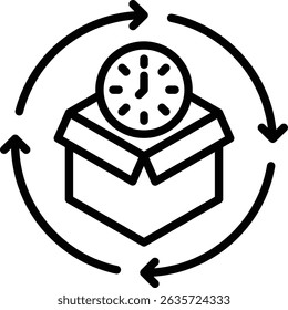 Icons for express courier services, logistics companies, e-commerce platforms that emphasize delivery speed, or part of an order tracking dashboard.