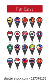 Icons Far East flags