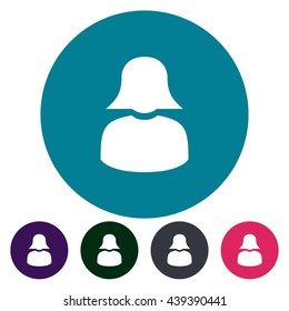icons female user for Web, Mobile and business