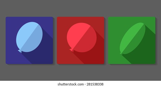 Icons festive balloons