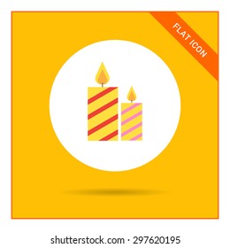 Icons of festive candles