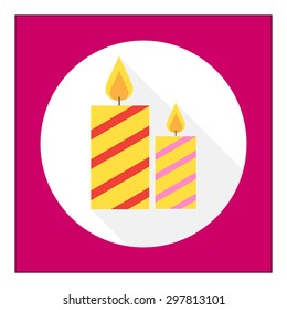 Icons of festive candles