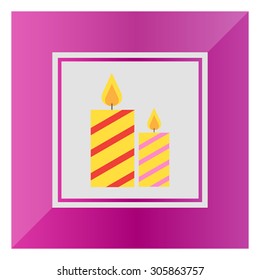 Icons of festive candles