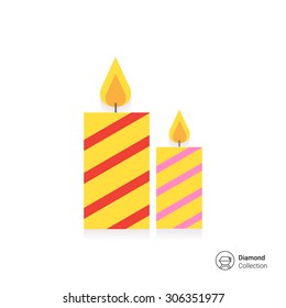 Icons of festive candles