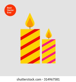 Icons of festive candles