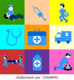 icons first aid assistance