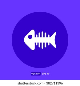 icons fish tail bone for Web and Mobile