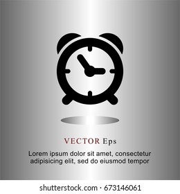 icons flat alarm clock circular shape for Web, Mobile and business