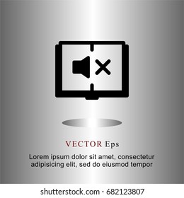 icons flat audio mute for Web, Mobile and business