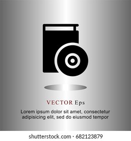 icons flat book cd for Web, Mobile and business