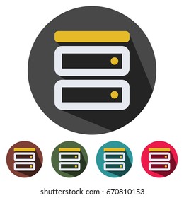 icons flat cabinet drawers for Web, Mobile and business