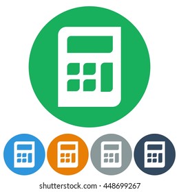 icons flat calculating for Web, Mobile and business