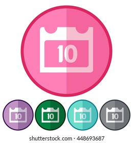 icons flat calendar for Web, Mobile and business