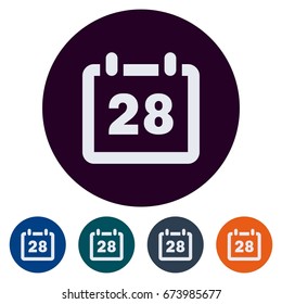 icons flat calendar for Web, Mobile and business