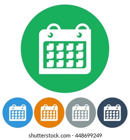 icons flat calendars for Web, Mobile and business