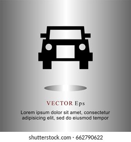 icons flat car front for Web, Mobile and business