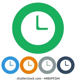 icons flat clock for Web, Mobile and business