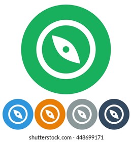 icons flat compass for Web, Mobile and business