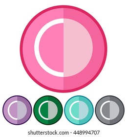 icons flat contrast  for Web, Mobile and business