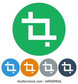 icons flat crop for Web, Mobile and business