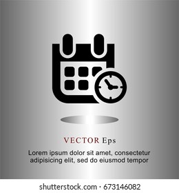 icons flat event date time for Web, Mobile and business