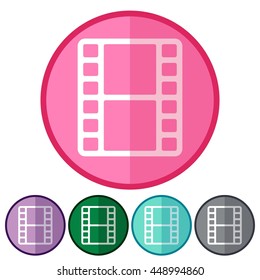 icons flat film frames for Web, Mobile and business