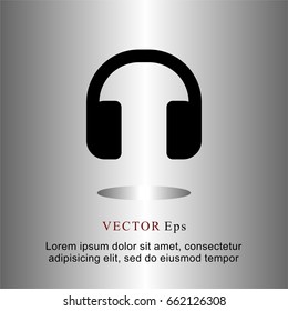 icons flat headphone application for Web, Mobile and business