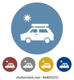 icons flat holiday trip for Web, Mobile and business