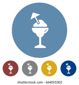 icons flat ice cream for Web, Mobile and business