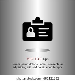 icons flat id card for Web, Mobile and business