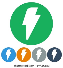 icons flat lightning for Web, Mobile and business