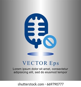 icons flat microphone mute for Web, Mobile and business