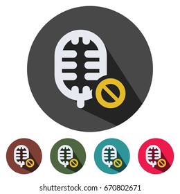 icons flat microphone mute for Web, Mobile and business