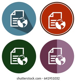 icons flat online file for Web, Mobile and business