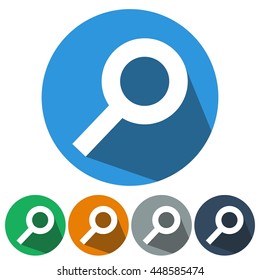 icons flat search for Web, Mobile and business