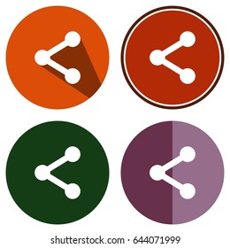 icons flat share for Web, Mobile and business