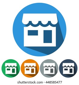 icons flat shop for Web, Mobile and business