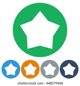 icons flat star for Web, Mobile and business