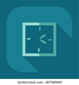 Icons in a flat style clock