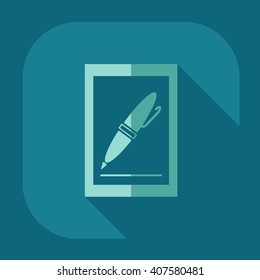 Icons in a flat style pen