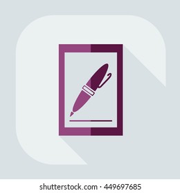 Icons in a flat style pen