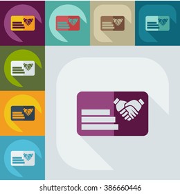 Icons in a flat style questionnaire