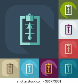 Icons in a flat style questionnaire