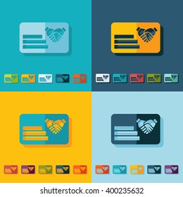 Icons in a flat style questionnaire