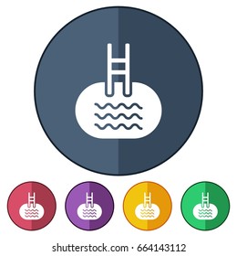 icons flat swimming pool for Web, Mobile and business