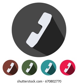 icons flat telephone for Web, Mobile and business