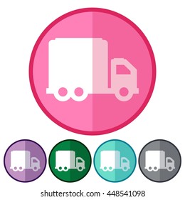 icons flat truck for Web, Mobile and business