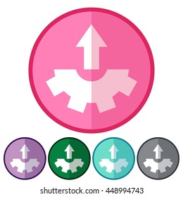 icons flat upload settings for Web, Mobile and business