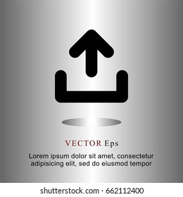 icons flat upload sign for Web, Mobile and business